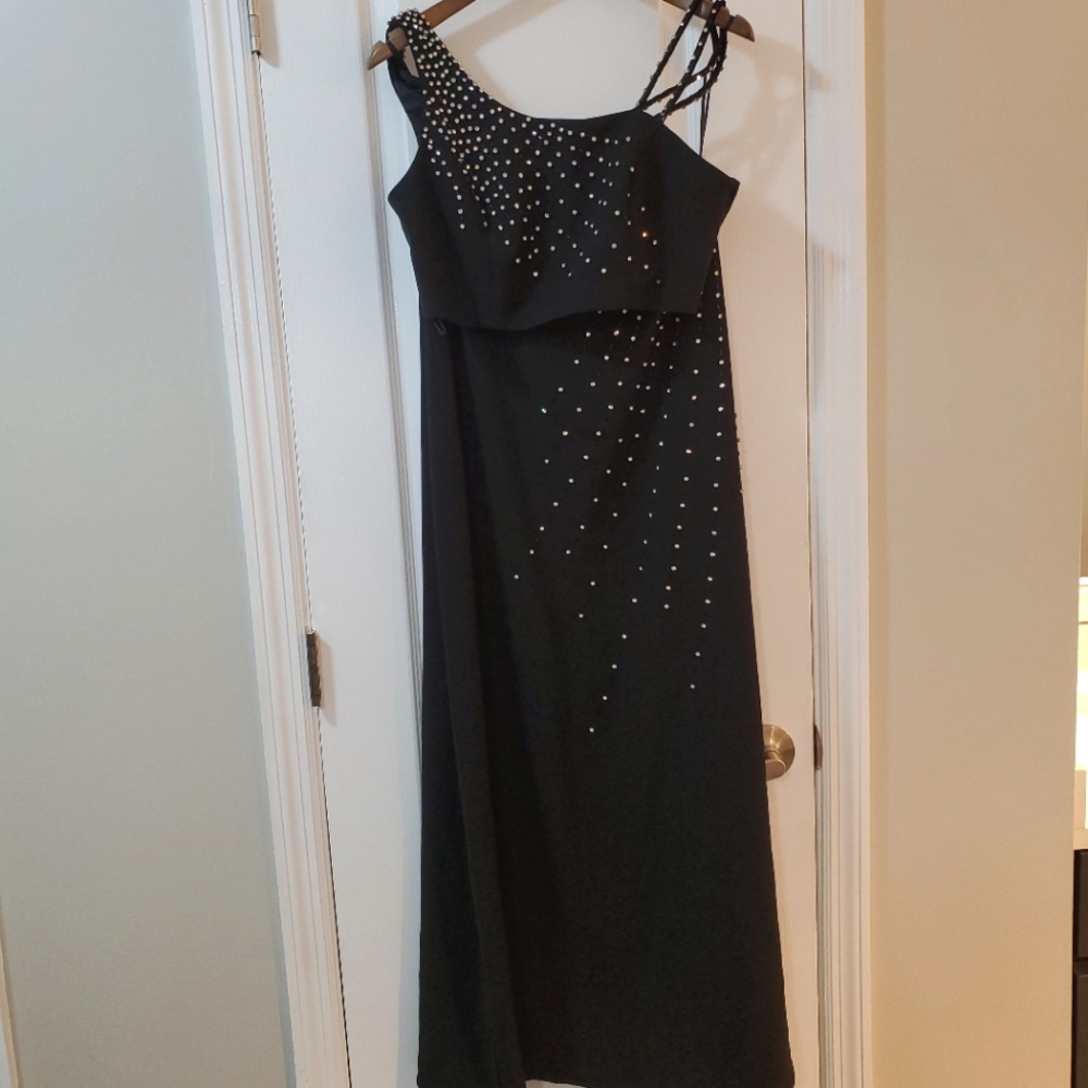Vintage Lillie Rubin Black Formal Skirt and Top with Rhinestones